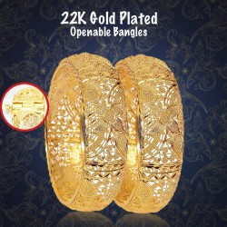 Empire 22K Gold Plated Openable 2 Pcs Bangles, E45